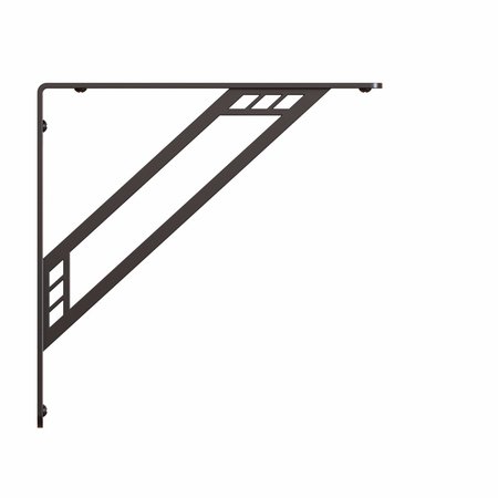 KNAPE & VOGT Richland Black Steel Decorative Bracket 8 in. L 500 lb RP-201RC-8BK